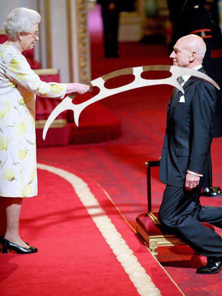 And here comes Sir Patrick Stewart's real knighting