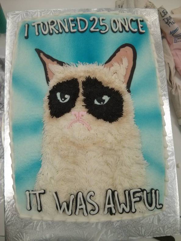Grumpy birthday cake